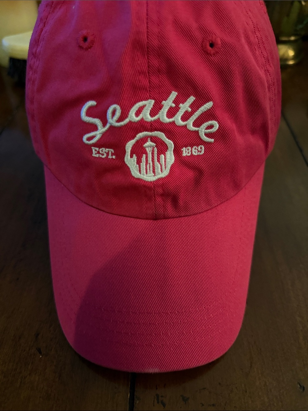 Seattle Embroidered Cap - Pink